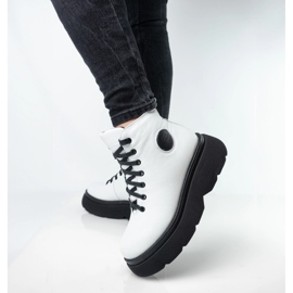 KOMODO Bottes en cuir pour femmes sur une seule semelle Pollonus blanc 5-1567-004 blanche 7