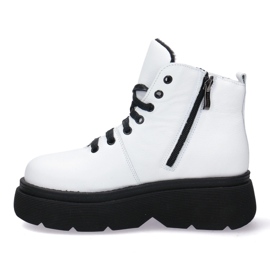 KOMODO Bottes en cuir pour femmes sur une seule semelle Pollonus blanc 5-1567-004 blanche 9