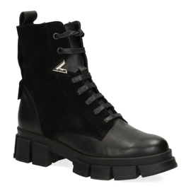 Polbut Bottes en cuir isolée pour femmes Pollonus noir Vérone + Velour 5-1583-002 le noir 1