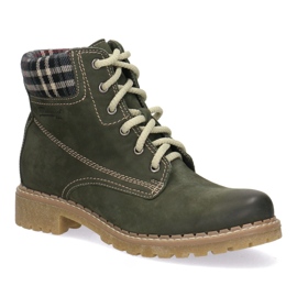 Polbut Bottes pour femmes en cuir solide Pollonus Green 5-0739-007 vert 1
