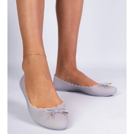 Ballerines grises meliki avec un arc 1