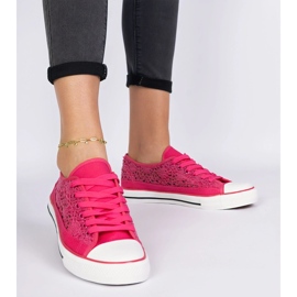 Baskets ouvertes pour femmes roses 1