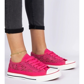Baskets ouvertes pour femmes roses 2