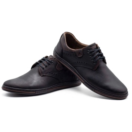 Polbut Chaussures en cuir masculin décontractées 402 noir 4