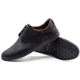 Polbut Chaussures en cuir masculin décontractées 402 noir 3