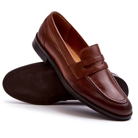Mocassins En Cuir Homme Zazoo 1570/1 Marron brun 4