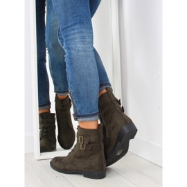 Bottines à lacets daim vert H7187 verde 3