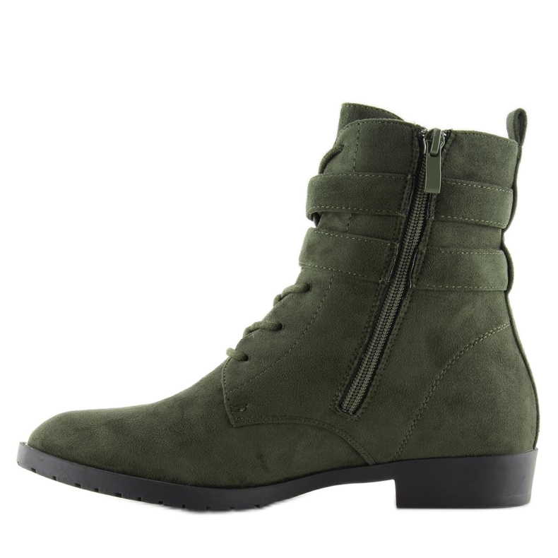 Bottines à lacets daim vert H7187 verde 1