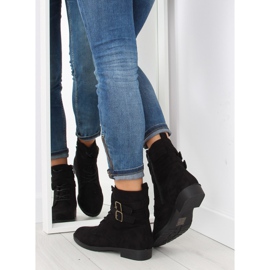 Bottines à lacets daim noir H7187 negro le noir 3
