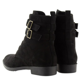 Bottines à lacets daim noir H7187 negro le noir 8