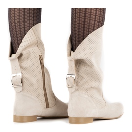 Olivier Bottines ajourées Elena beige 4