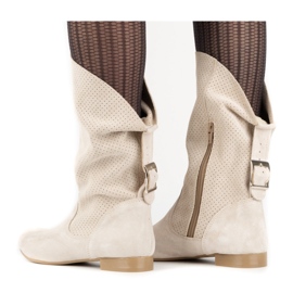 Olivier Bottines ajourées Elena beige 5