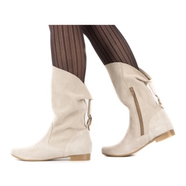 Olivier Bottines ajourées Elena beige 6