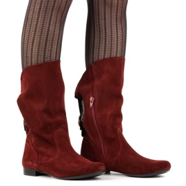 Olivier Bottines ajourées Elena bordeaux rouge 3