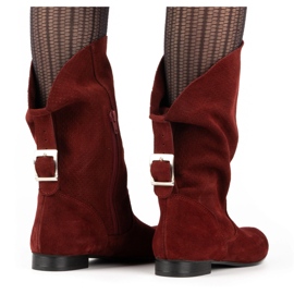 Olivier Bottines ajourées Elena bordeaux rouge 4
