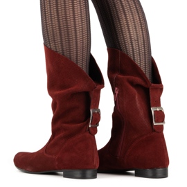 Olivier Bottines ajourées Elena bordeaux rouge 5