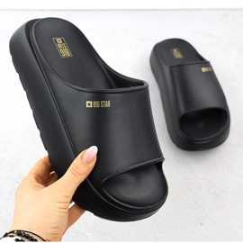 Les tongs sportifs féminins sur une semelle épaisse noire Big Star RR274A567 le noir 1 Les tongs sportifs féminins sur une semelle épaisse noire Big Star RR274A567 le noir 1