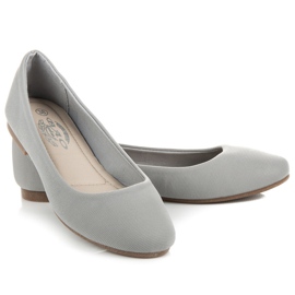 Ballerines textiles gris 4