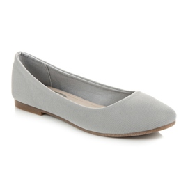 Ballerines textiles gris 2