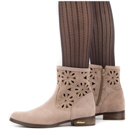 Olivier Confortables bottines ajourées beiges Alice 2