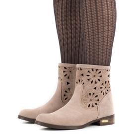 Olivier Confortables bottines ajourées beiges Alice 4