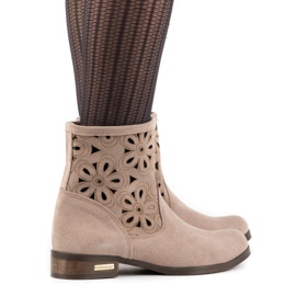 Olivier Confortables bottines ajourées beiges Alice 5
