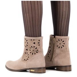 Olivier Confortables bottines ajourées beiges Alice 6