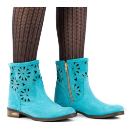 Olivier Bottes ajourées confortables Alice turquoise multicolore 4