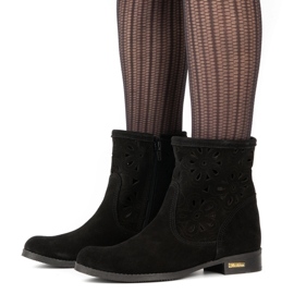 Olivier Boots ajourées noires confortables Alice le noir 5