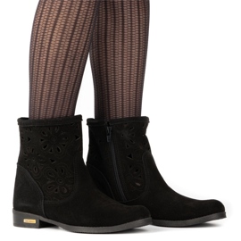 Olivier Boots ajourées noires confortables Alice le noir 6