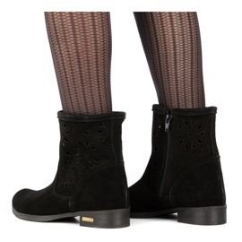 Olivier Boots ajourées noires confortables Alice le noir 7