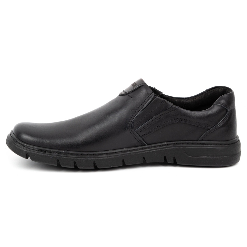 Joker Slip-on en cuir pour hommes 507J grain noir 2
