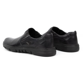 Joker Slip-on en cuir pour hommes 507J grain noir le noir 6