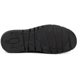 Joker Slip-on en cuir pour hommes 507J grain noir le noir 7