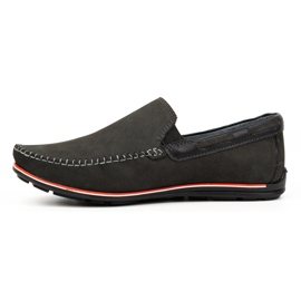 KOMODO Mocassins en cuir 920K pour hommes, noirs 1