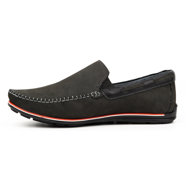KOMODO Mocassins en cuir 920K pour hommes, noirs 1