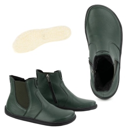 Olivier Bottines Chelsea femme pieds nus avec fermeture éclair, isolées 1263 vert 2