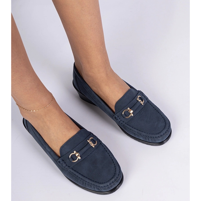 Mradiques de coin femmes de la Marine avec une finition mate bleu 1