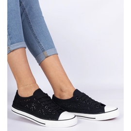 Baskets pour femmes ouvertes noires le noir 2