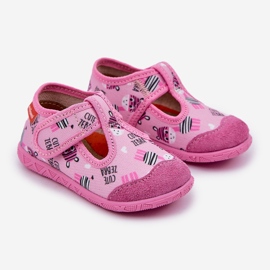 Slippers pour enfants en zèle rose 1