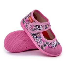 Slippers pour enfants en pandas roses 7