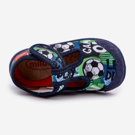 Slippers pour enfants flexibles pour les balles Velcro Navy Balls bleu 2