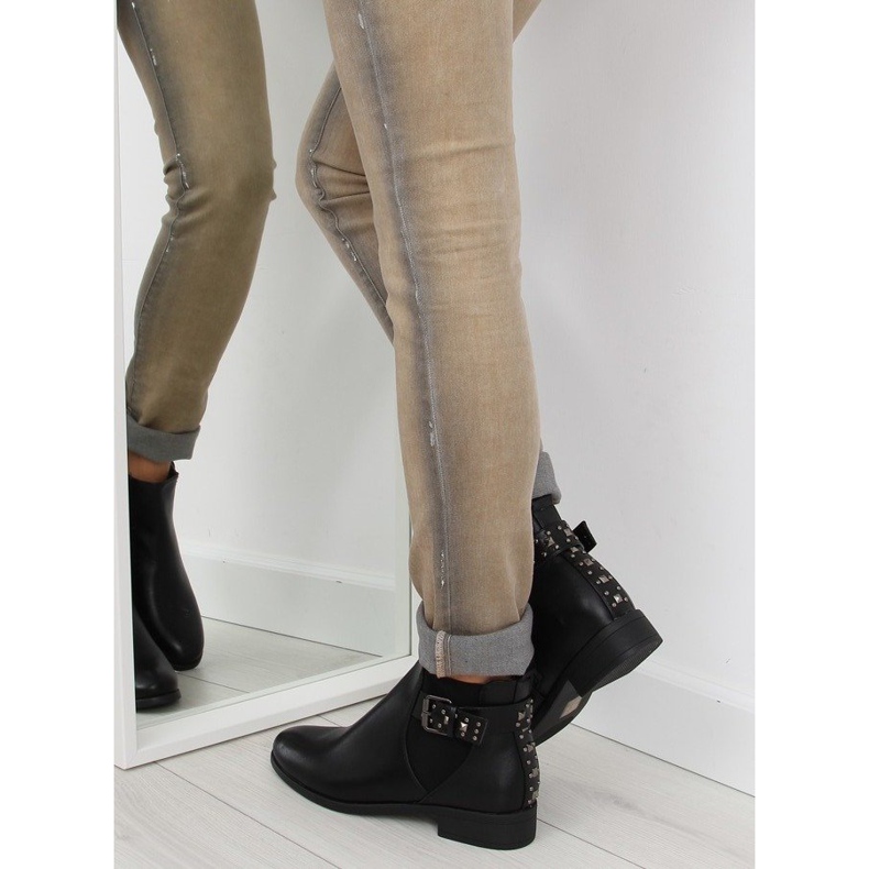 Bottines Chelsea noires à clous noirs C532 noir 1