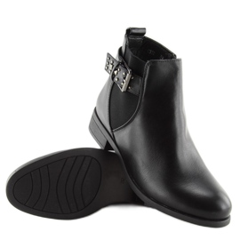 Bottines Chelsea noires à clous noirs C532 noir le noir 2