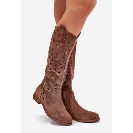 S.Barski Talons plats ouverts Hy51-176 Brown brun 1