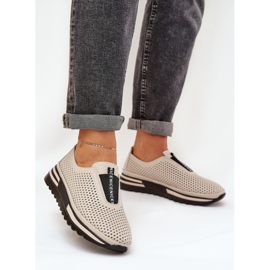 S.Barski Chaussures féminines maculées en cuir naturel S. Barski LR51-672 Beige 2