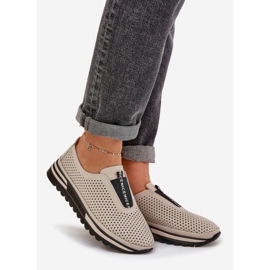 S.Barski Chaussures féminines maculées en cuir naturel S. Barski LR51-672 Beige 1