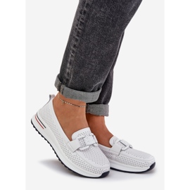 S.Barski Mandards en cuir pour femmes sur la plate-forme S. Barski LR51-556 White blanche 1