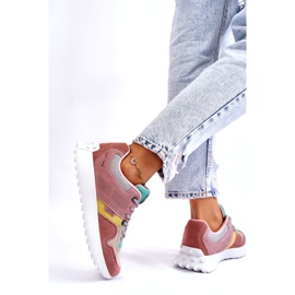 Baskets Big Star féminines rose-beige 1