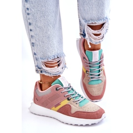 Baskets Big Star féminines rose-beige 3